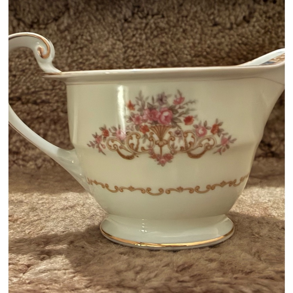 Noritake Bluelace #3032 Creamer Dish with Handle EUC Japan VTG